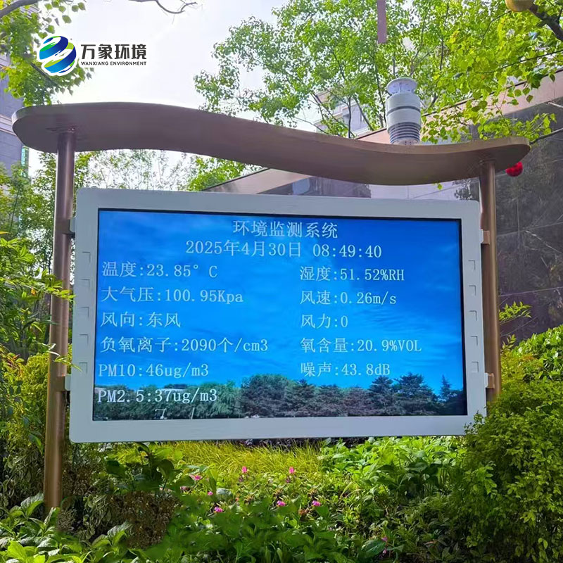 公园景区环境好坏，一体化全彩屏负氧离子监测站来告诉你！